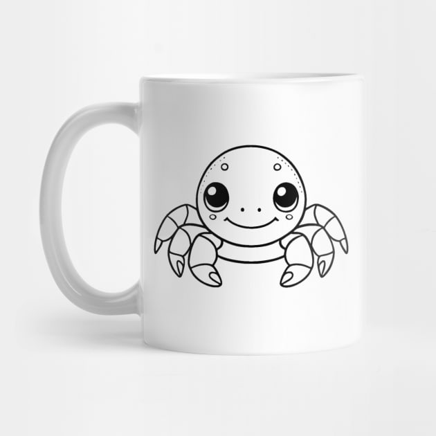 Cute Baby Crab Animal Outline by Zenflow